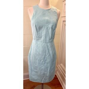 NWT J Crew Sheath‎ Dress Sea Foam/Tiffany Blue Size 2